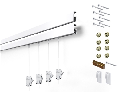 Cliprail Pro Kit - 2 or more rails with hooks and cords