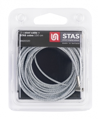 STAS Cobra & Steel Cable 59" ( 150 cm) - Blister 2 x